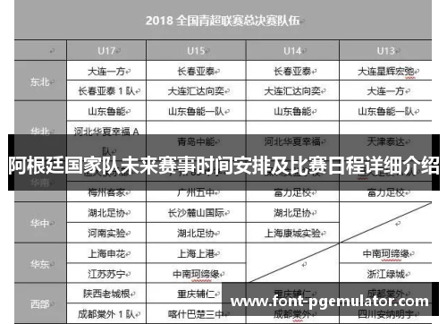 阿根廷国家队未来赛事时间安排及比赛日程详细介绍 阿根廷国家队未来赛事时间安排及比赛日程详细介绍