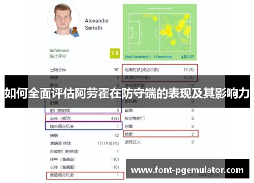 如何全面评估阿劳霍在防守端的表现及其影响力